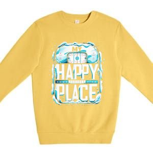 My Happy Play Straight Outta The Penalty Box Hockey Match Gift Premium Crewneck Sweatshirt