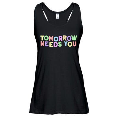 Mental Health Quote Tomorrow Needs You Ladies Essential Flowy Tank