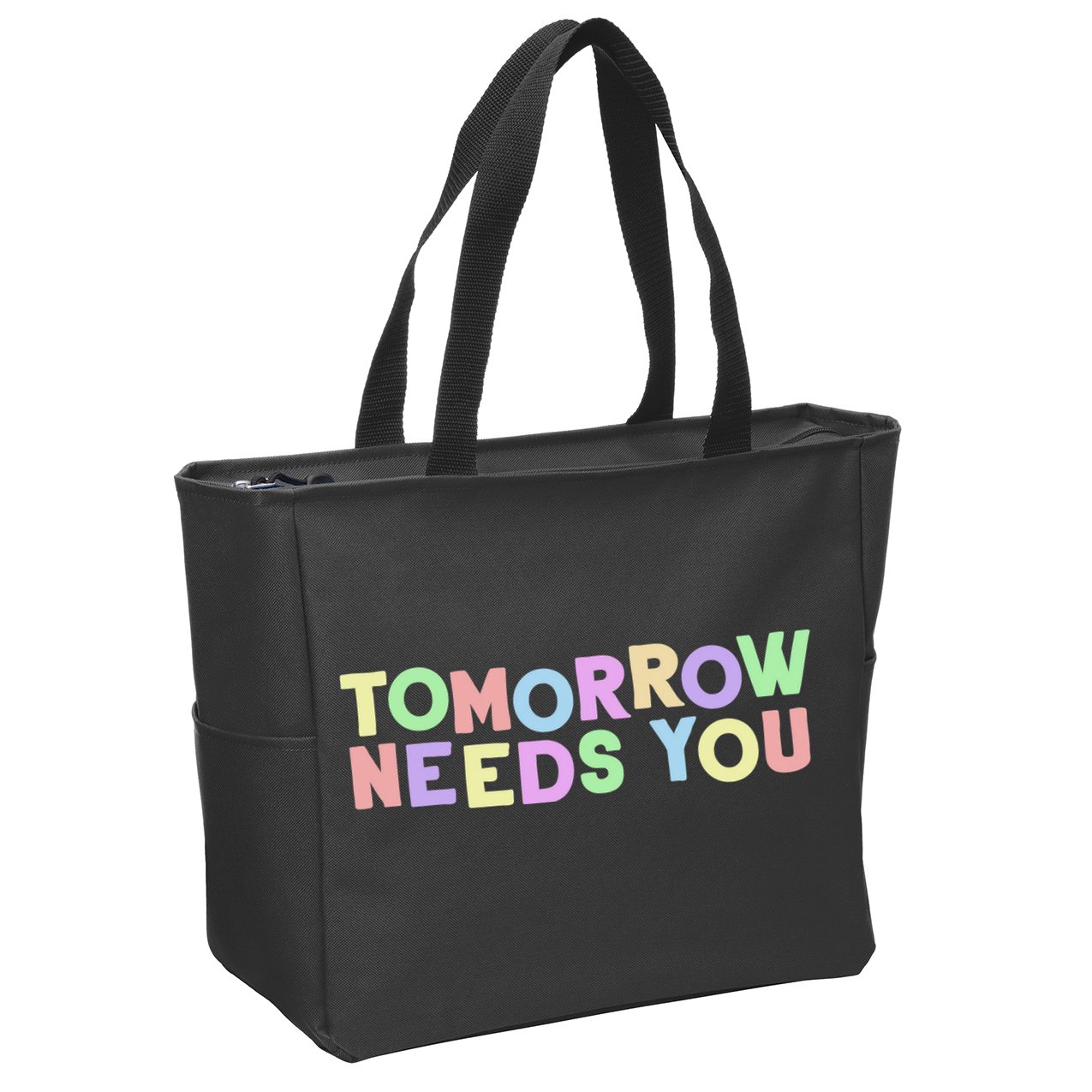 Mental Health Quote Tomorrow Needs You Zip Tote Bag