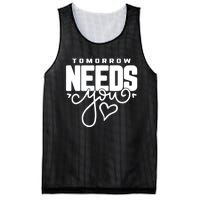 Mental Health Quote Tomorrow Needs You Mesh Reversible Basketball Jersey Tank