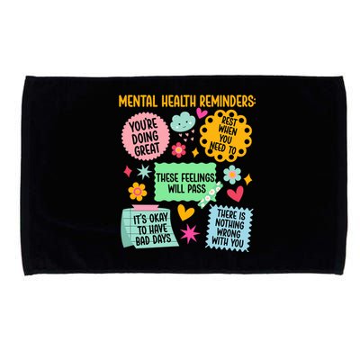 Mental Health Reminders Gift Microfiber Hand Towel