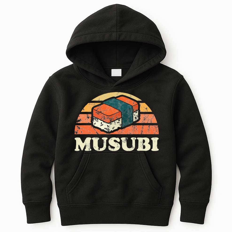 Musubi Hawaii Retro Style Kids Hoodie