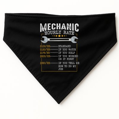 Mechanic Hourly Rate Car Mechatronics Engineer Profession Car Gift USA-Made Doggie Bandana