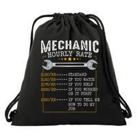 Mechanic Hourly Rate Car Mechatronics Engineer Profession Car Gift Drawstring Bag