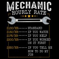 Mechanic Hourly Rate Car Mechatronics Engineer Profession Car Gift Bag
