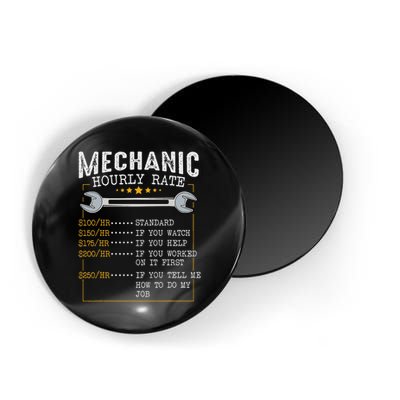 Mechanic Hourly Rate Car Mechatronics Engineer Profession Car Gift Magnet