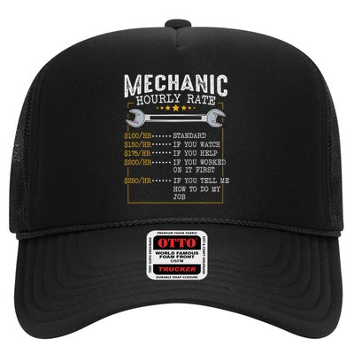 Mechanic Hourly Rate Car Mechatronics Engineer Profession Car Gift Trucker Hat