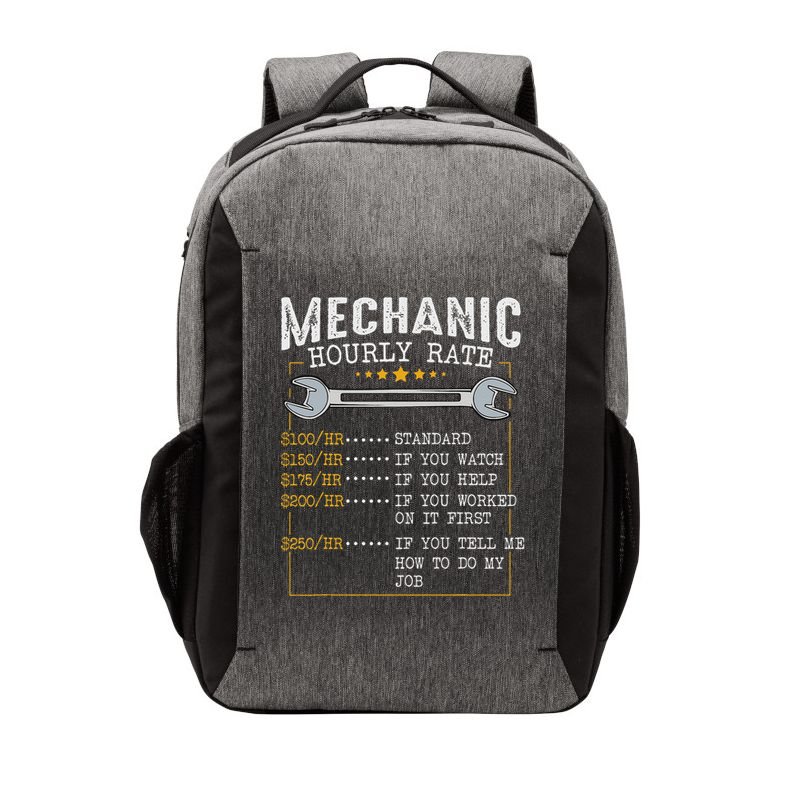 Mechanic Hourly Rate Car Mechatronics Engineer Profession Car Gift Vector Backpack