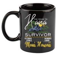 Maui Hawaii Road To Hana Survivor 617 Curves 11oz C Handle Ceramic Mug