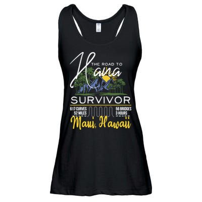 Maui Hawaii Road To Hana Survivor 617 Curves Ladies Essential Flowy Tank