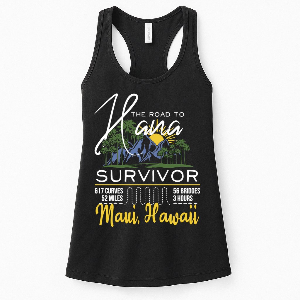 Maui Hawaii Road To Hana Survivor 617 Curves Womens Tank Top