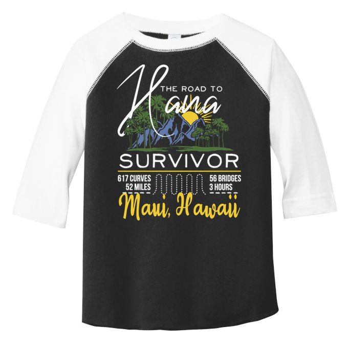 Maui Hawaii Road To Hana Survivor 617 Curves Toddler Fine Jersey T-Shirt