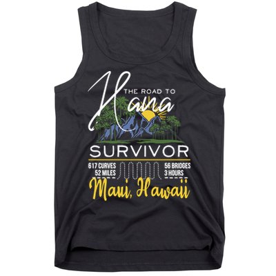 Maui Hawaii Road To Hana Survivor 617 Curves Tank Top