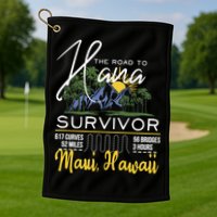 Maui Hawaii Road To Hana Survivor 617 Curves Golf Towel