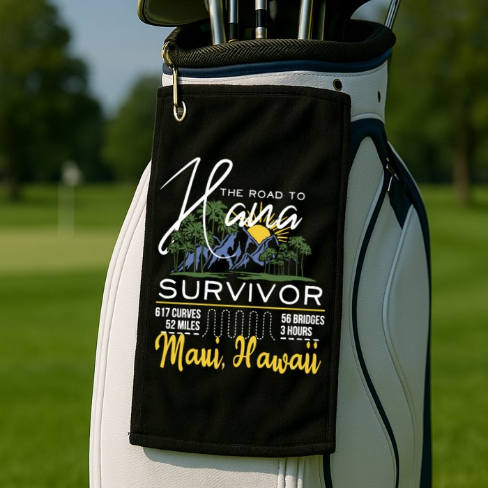 Maui Hawaii Road To Hana Survivor 617 Curves Golf Towel