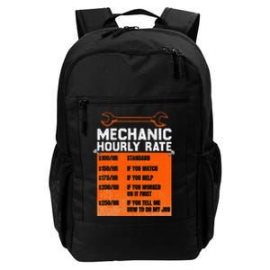 Mechanic Hourly Rate Labor Rates Funny Daily Commute Backpack