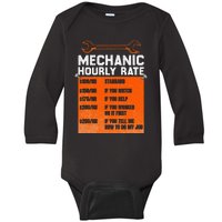 Mechanic Hourly Rate Labor Rates Funny Baby Long Sleeve Bodysuit