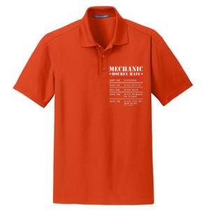 Mechanic Hourly Rate Funny Car Motorcycle Labor Gift Meaningful Gift Dry Zone Grid Polo