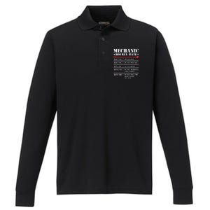 Mechanic Hourly Rate Funny Car Motorcycle Labor Gift Meaningful Gift Performance Long Sleeve Polo