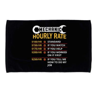 Mechanic Hourly Rate For Mechanic And Car Lover Microfiber Hand Towel