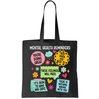 Mental Health Reminders Mental Health Awareness Month Bag