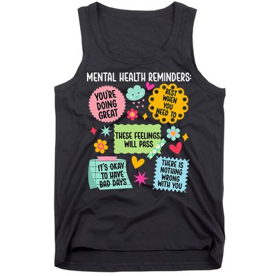 Mental Health Reminders Mental Health Awareness Month Tank Top