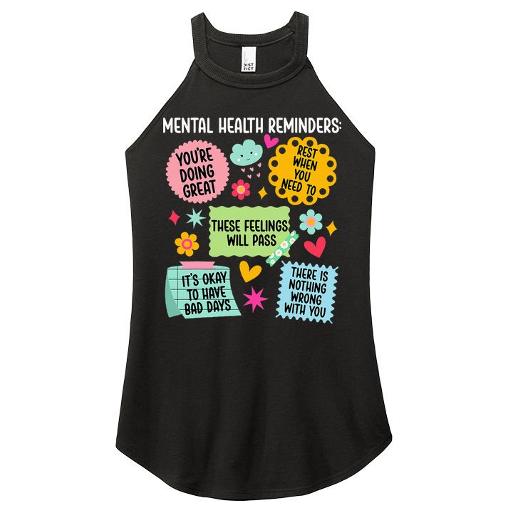 Mental Health Reminders Mental Health Awareness Month Women's Perfect Tri Rocker Tank