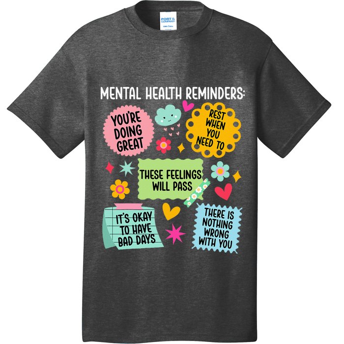 Mental Health Reminders Mental Health Awareness Month T-Shirt