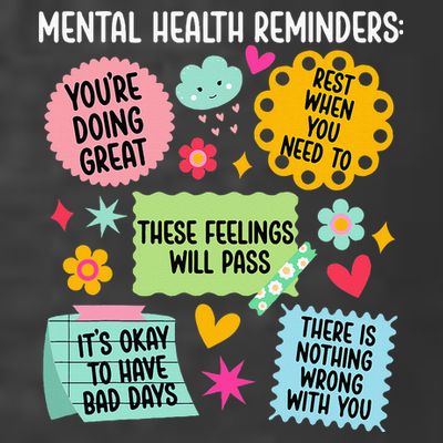 Mental Health Reminders Mental Health Awareness Month T-Shirt