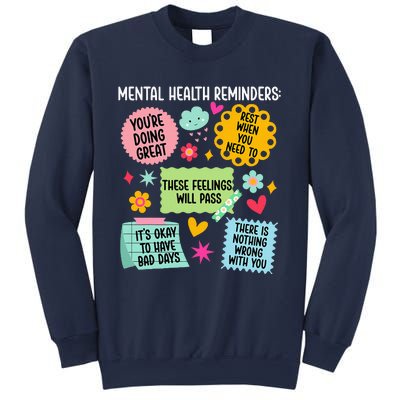 Mental Health Reminders Mental Health Awareness Month Sweatshirt