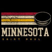 Minnesota Hockey Retro Vintage Stripes Backpack