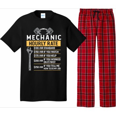 Mechanic Hourly Rate Funny Car Mechanic Pajama Set