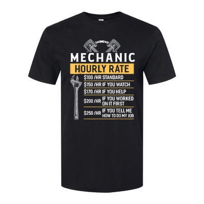 Mechanic Hourly Rate Funny Car Mechanic Softstyle® CVC T-Shirt