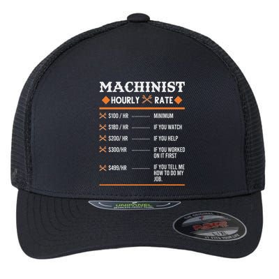 Machinist Hourly Rate Machining Flexfit Unipanel Trucker Cap