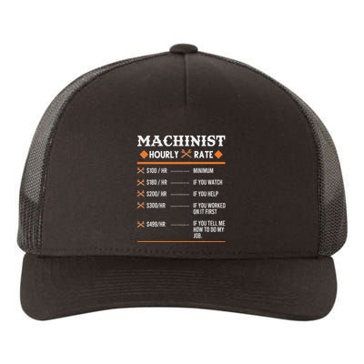 Machinist Hourly Rate Machining Yupoong Adult 5-Panel Trucker Hat