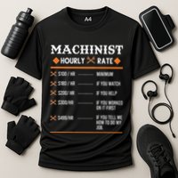 Machinist Hourly Rate Machining Performance Shirt