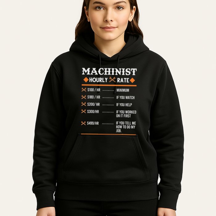 Machinist Hourly Rate Machining Hoodie