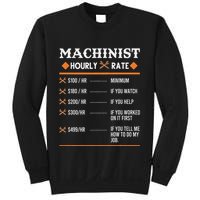 Machinist Hourly Rate Machining Sweatshirt