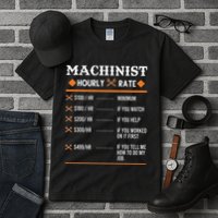 Machinist Hourly Rate Machining Tall T-Shirt