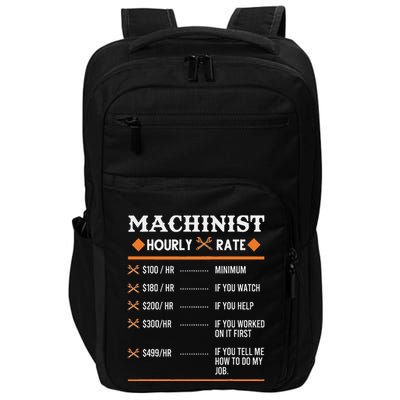 Machinist Hourly Rate Machining Impact Tech Backpack