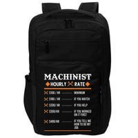 Machinist Hourly Rate Machining Impact Tech Backpack