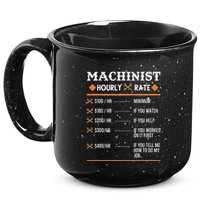 Machinist Hourly Rate Machining 15oz Campfire Ceramic Mug