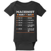 Machinist Hourly Rate Machining Baby Bodysuit