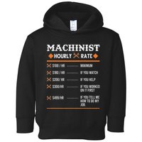 Machinist Hourly Rate Machining Toddler Hoodie