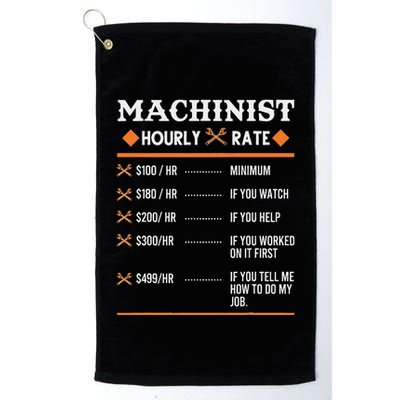 Machinist Hourly Rate Machining Golf Towel