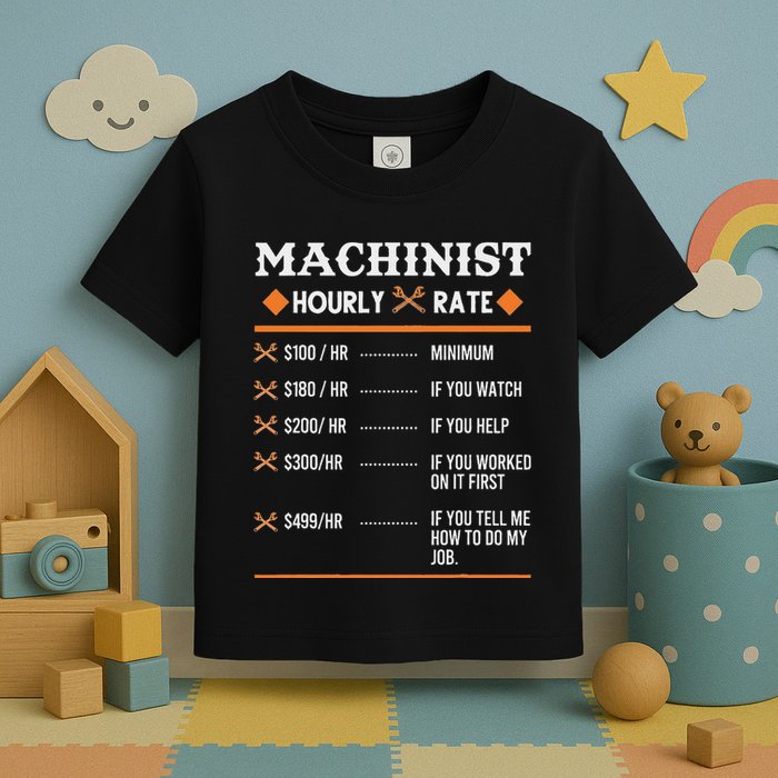 Machinist Hourly Rate Machining Toddler T-Shirt