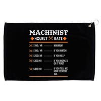 Machinist Hourly Rate Machining Grommeted Golf Towel