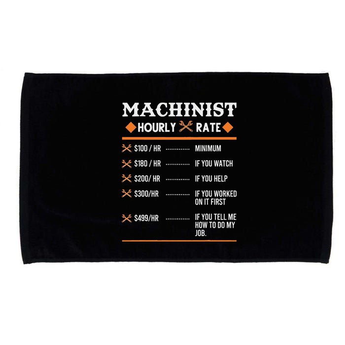 Machinist Hourly Rate Machining Microfiber Hand Towel