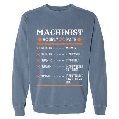 Machinist Hourly Rate Machining Garment-Dyed Sweatshirt