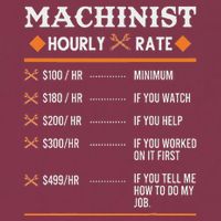Machinist Hourly Rate Machining 16oz Travel Tumbler